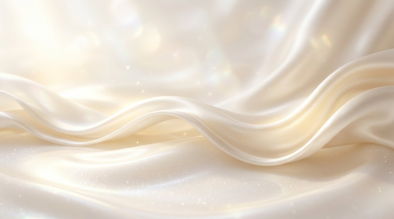 Pearl Whitish Silk Waves Banner