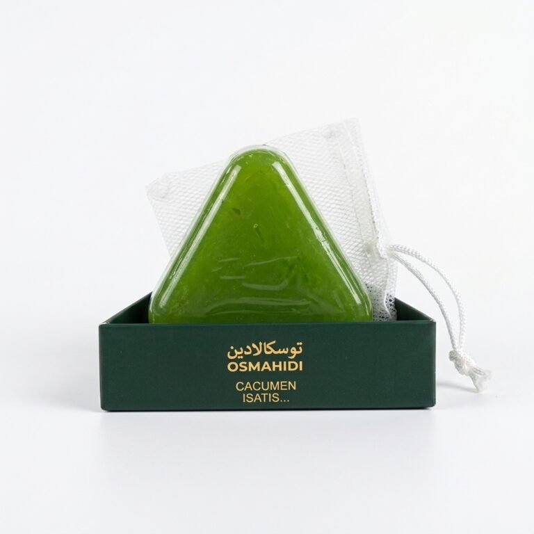 Osmahidi Cacumen Isatis Triangular Herbal Soap with Foaming Net