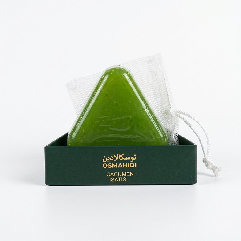 Osmahidi Cacumen Isatis Triangular Herbal Soap with Foaming Net