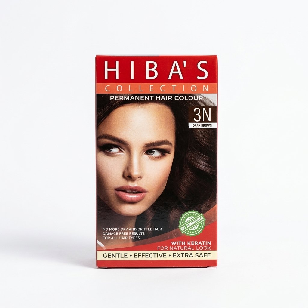 Hiba's Collection Permanent Hair Colour 3N Dark Brown