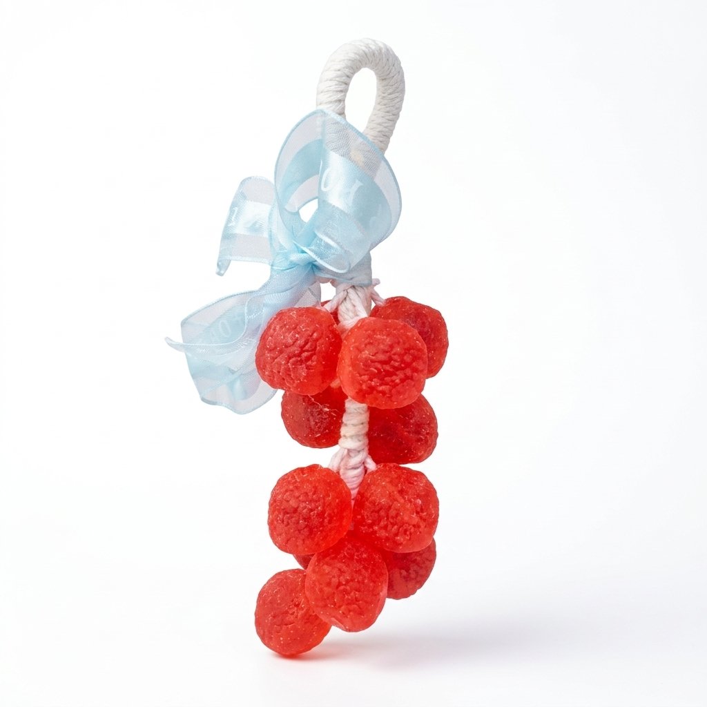 Hanging Berry Cluster Soap on a Rope with Decorative Ribbon