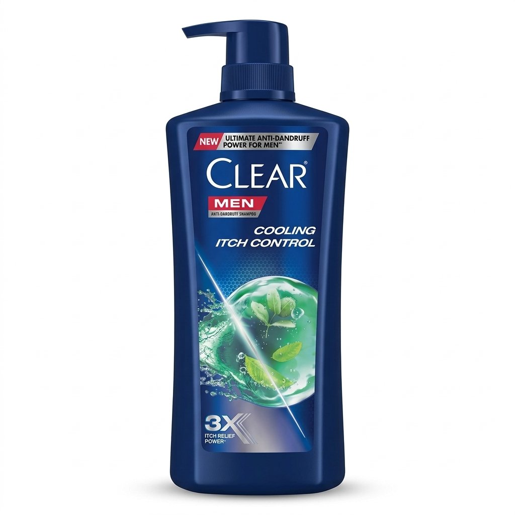 Clear Men Cooling Itch Control Anti-Dandruff Shampoo Pump Bottle