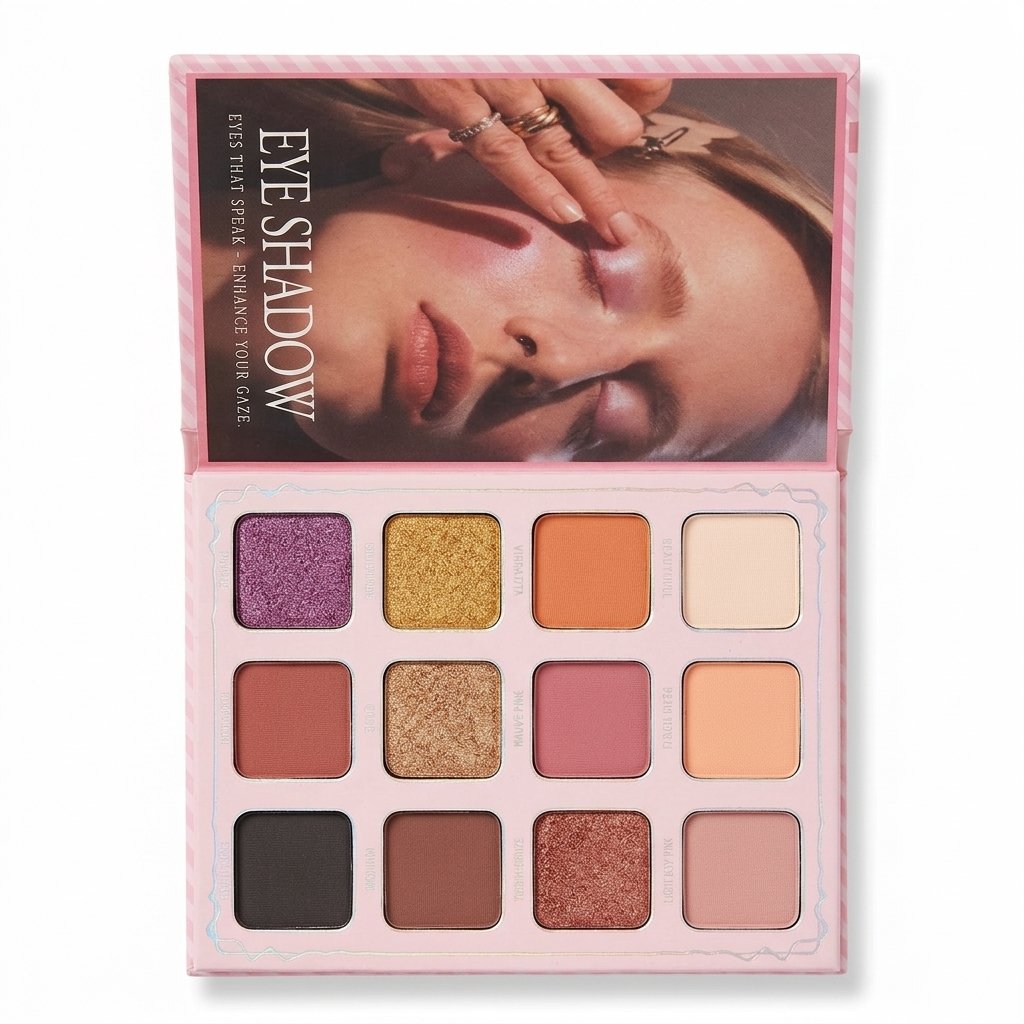 12-Color Matte and Shimmer Eyeshadow Palette