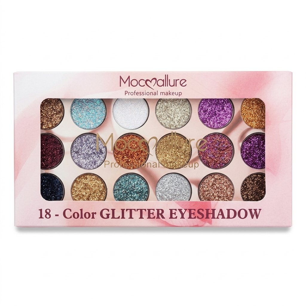 Mocallure Professional Makeup 18-Color Glitter Eyeshadow Palette