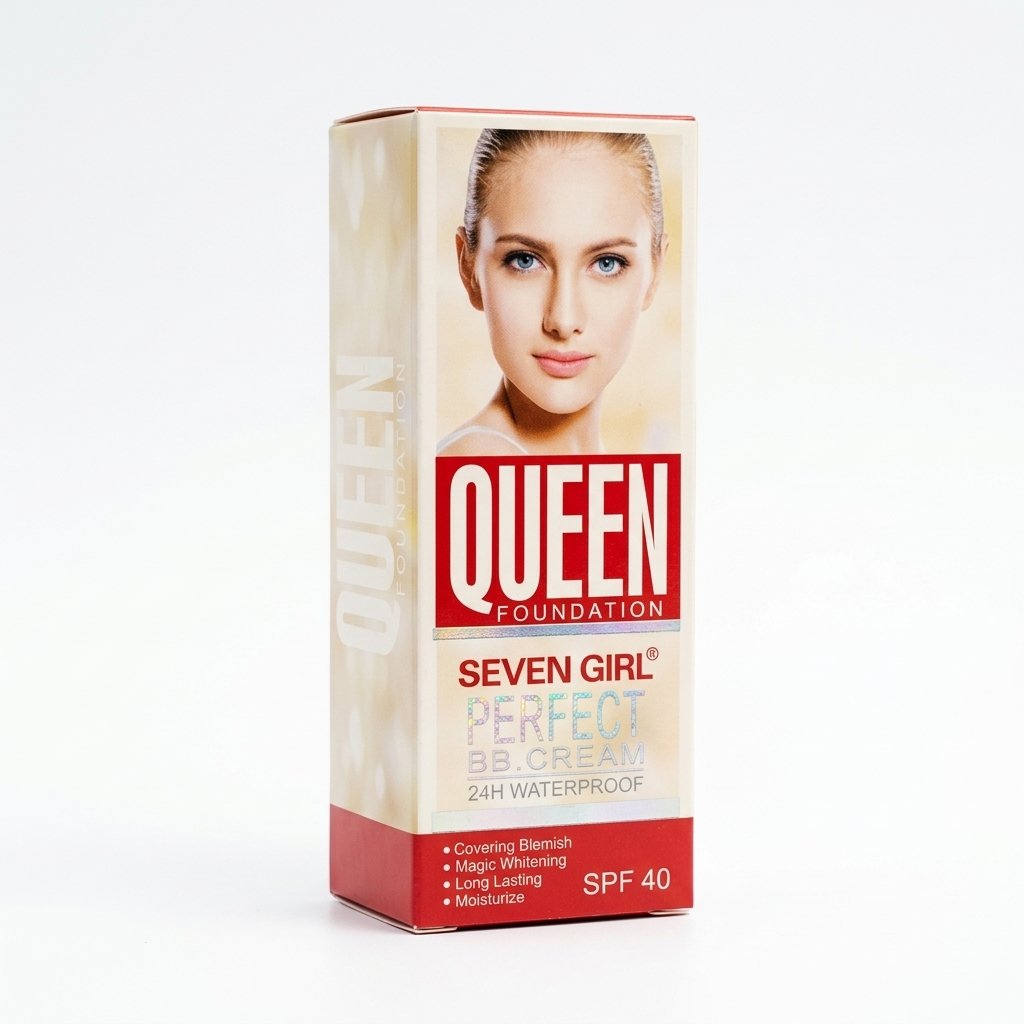 Seven Girl Queen Foundation Perfect BB Cream SPF 40 Box