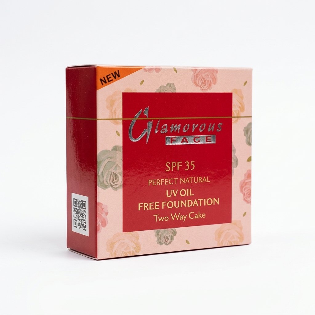 Glamorous Face SPF 35 Perfect Natural UV Oil Free Two Way Cake Box