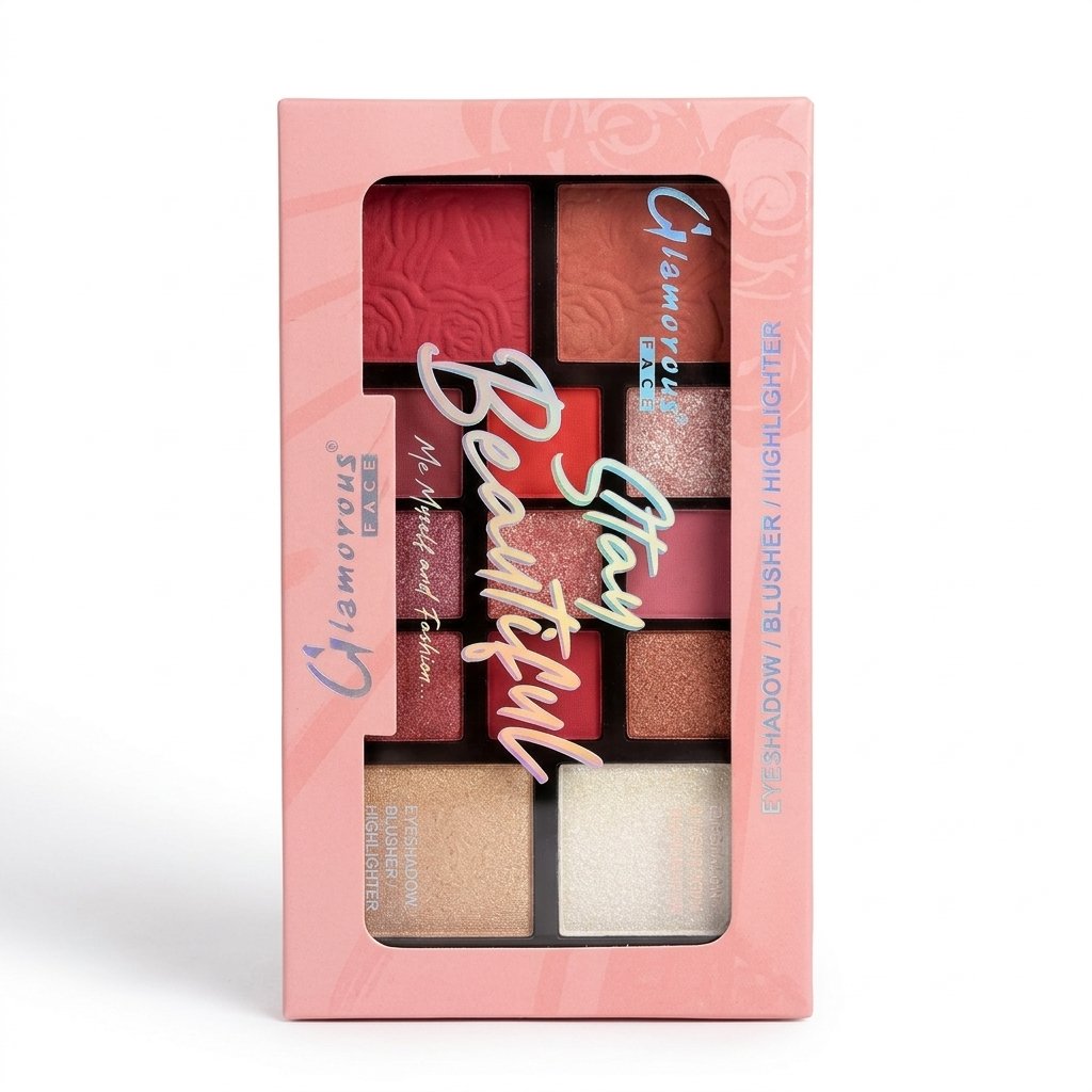 Glamorous Face Stay Beautiful Eyeshadow Blusher Highlighter Multi-Palette