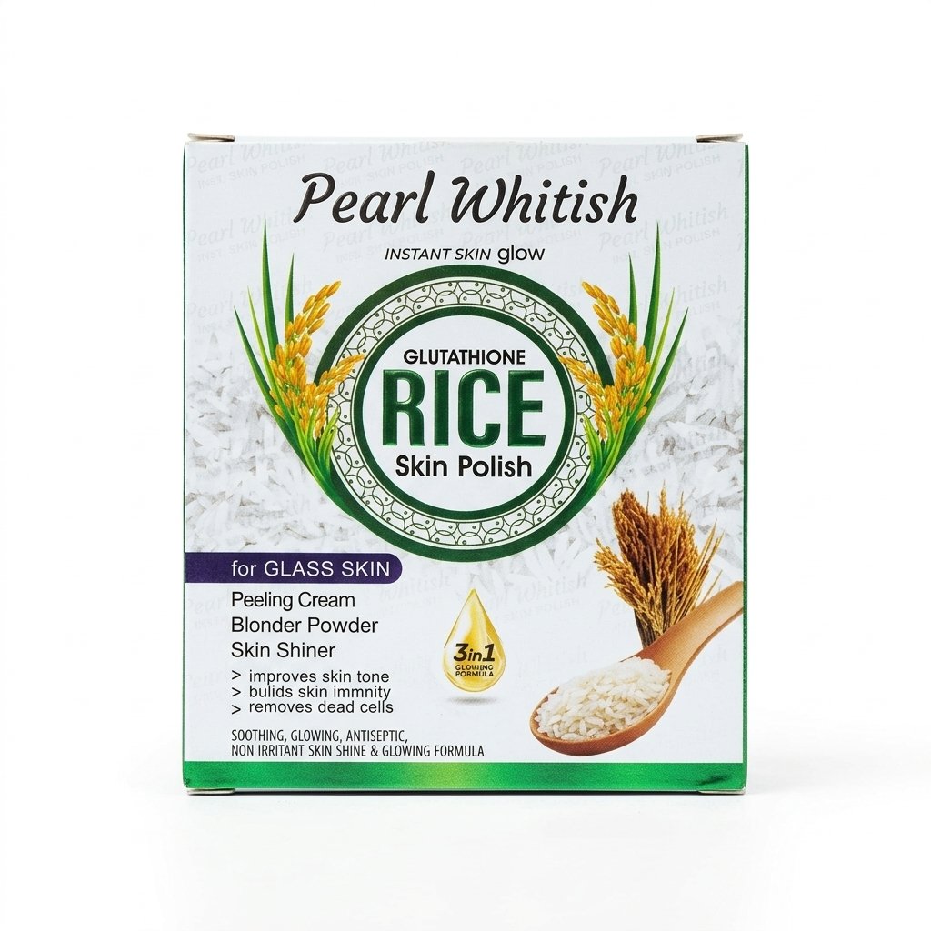 Pearl Whitish Glutathione Rice Skin Polish Kit for Glass Skin
