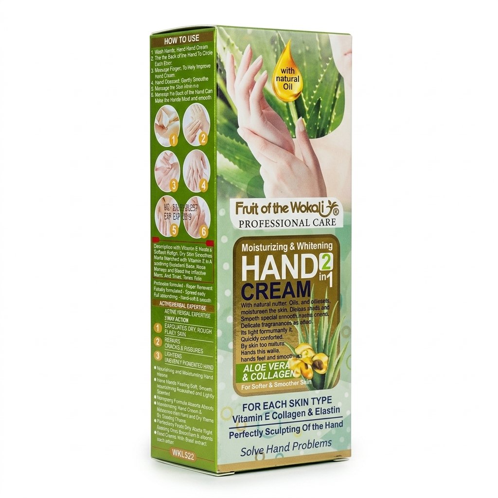 Fruit of the Wokali Moisturizing and Whitening 2 in 1 Aloe Vera Hand Cream