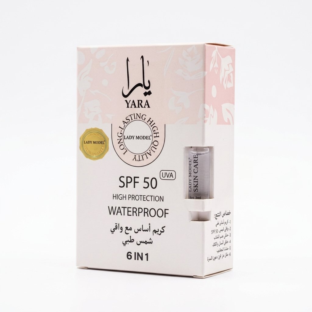 Yara Lady Model 6-in-1 SPF 50 Waterproof Sunblock Foundation Box