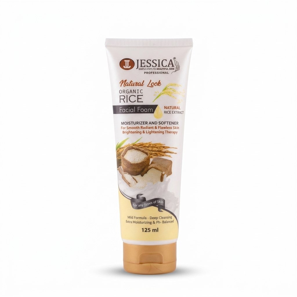 Jessica Professional Natural Look Organic Rice Facial Foam 125ml