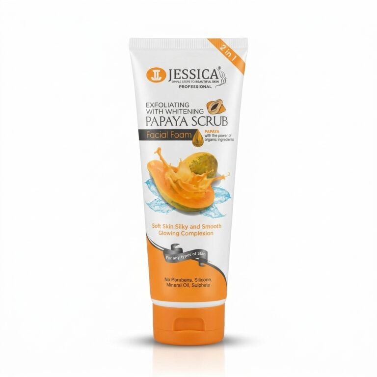 Jessica Professional Exfoliating With Whitening Papaya Scrub Facial Foam