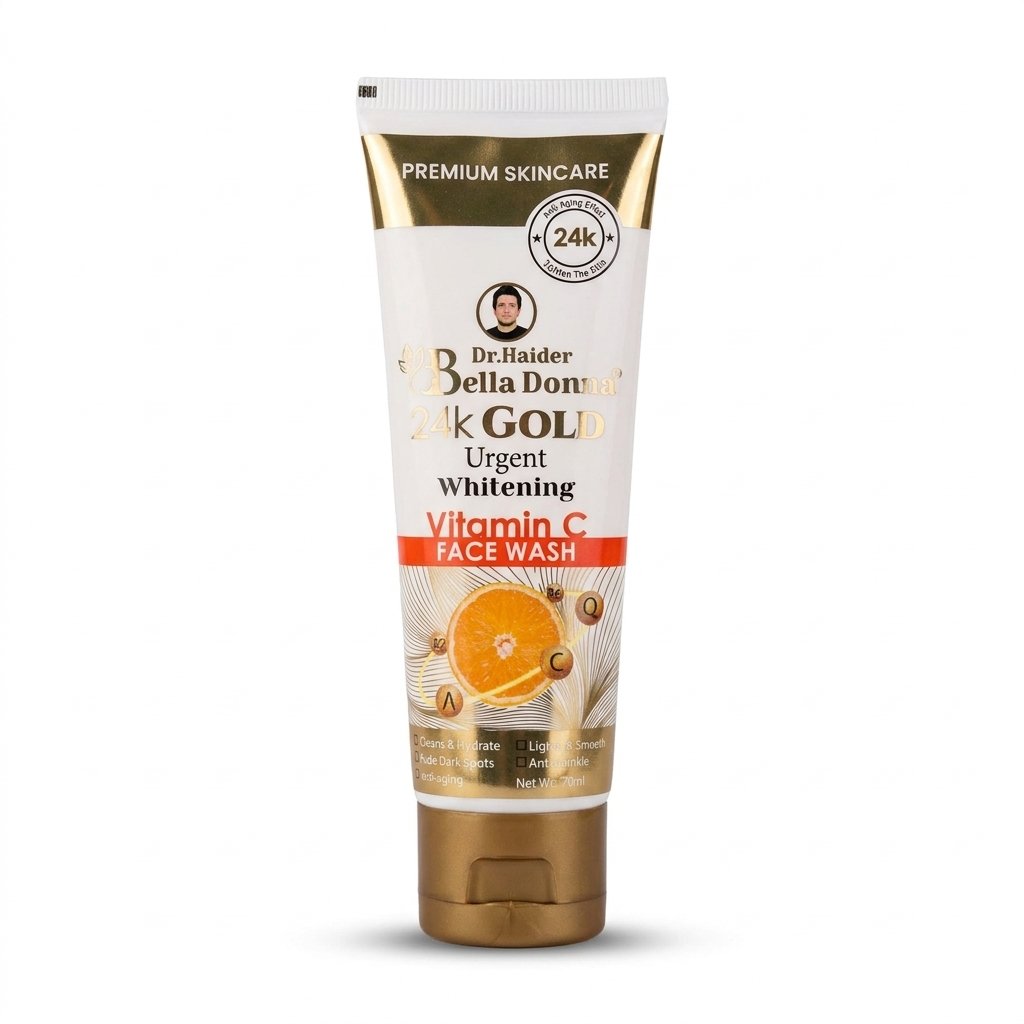Dr. Haider Bella Donna 24k Gold Urgent Whitening Vitamin C Face Wash 70ml