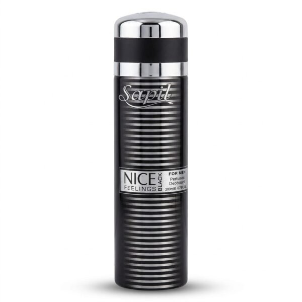 Sapil Nice Feelings Black Perfumed Deodorant for Men 200 ml